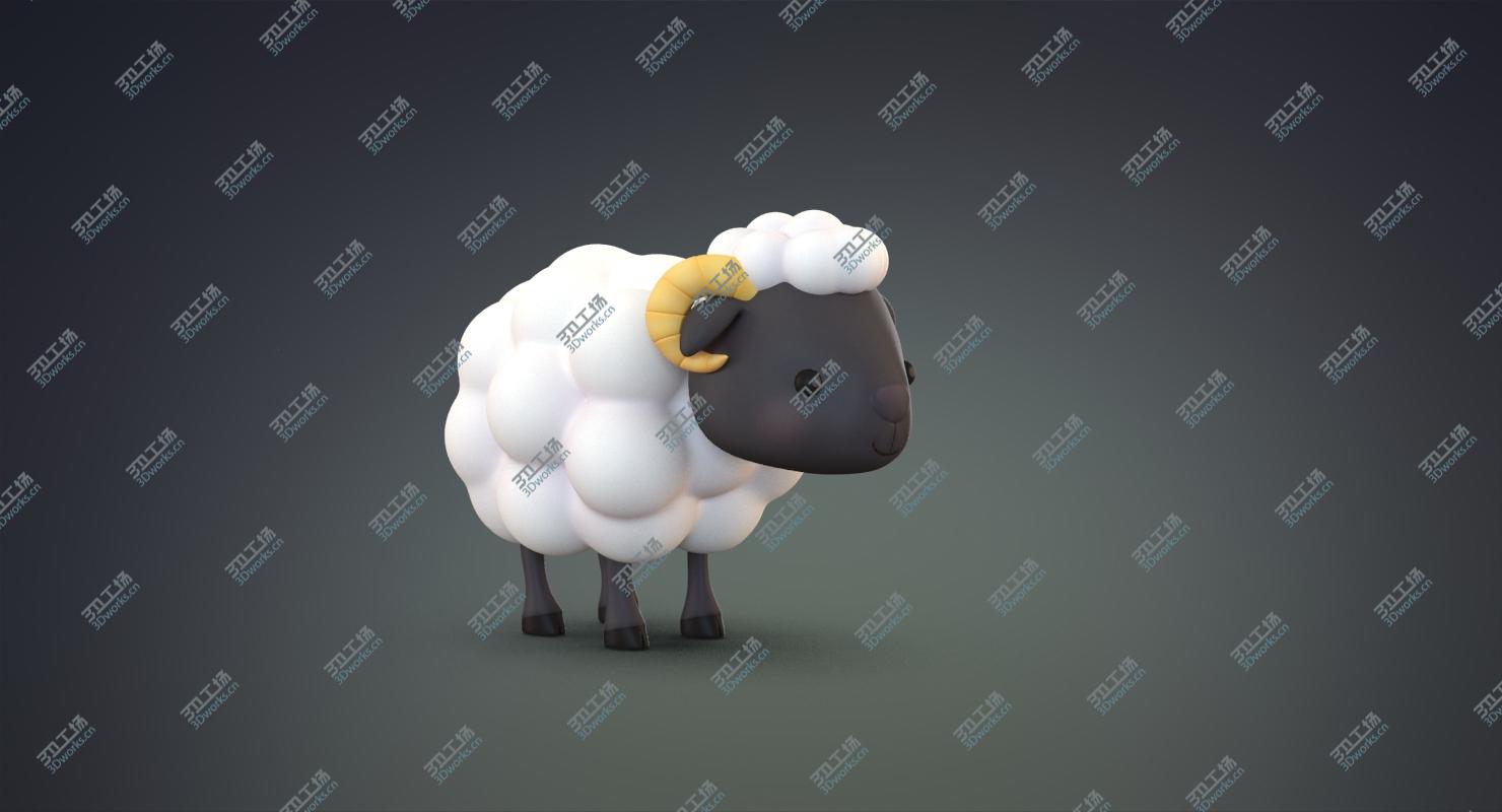 images/goods_img/2021040233/Cartoon Sheep 3D model/2.jpg
